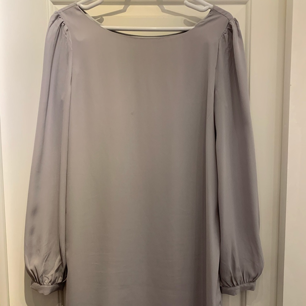 Like new! Lulus grey long-sleeve mini dress